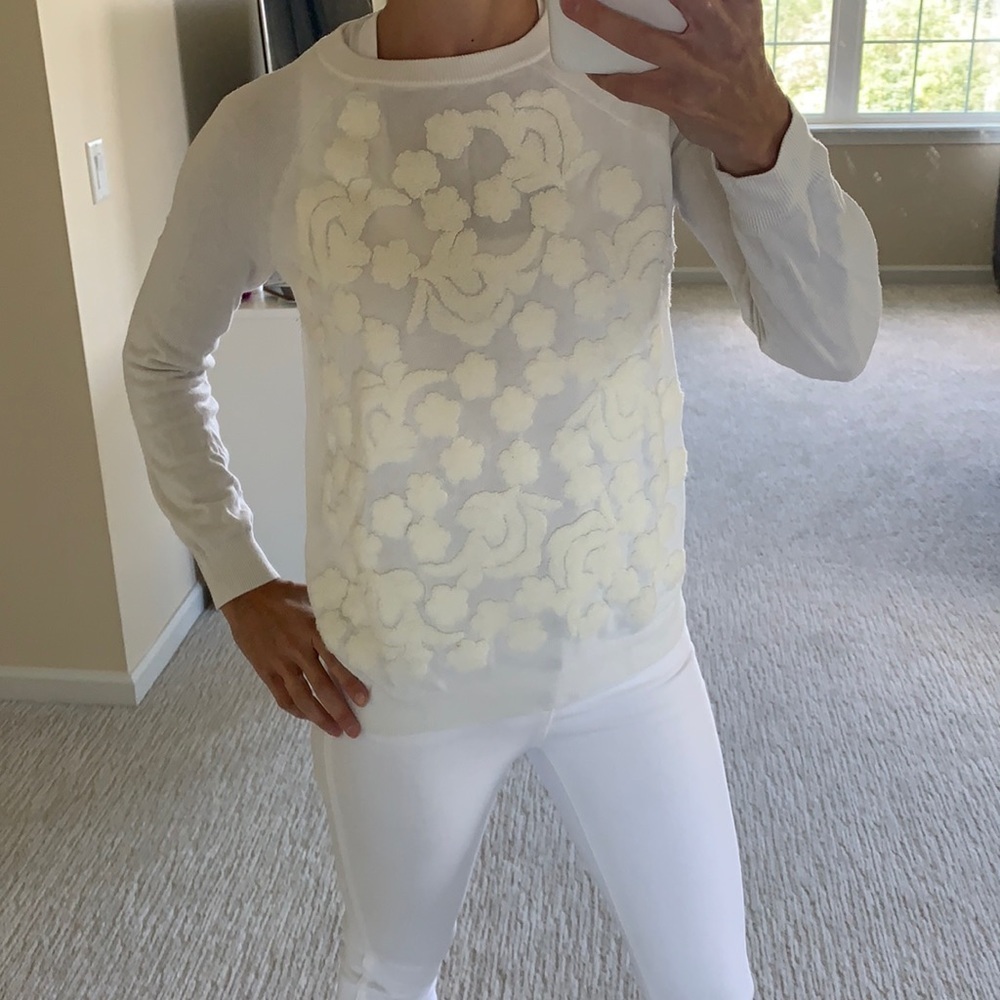 Anthropologie sweatshirt with felt flower detail